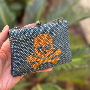 Super cute skull gem filled clutch/evening bag